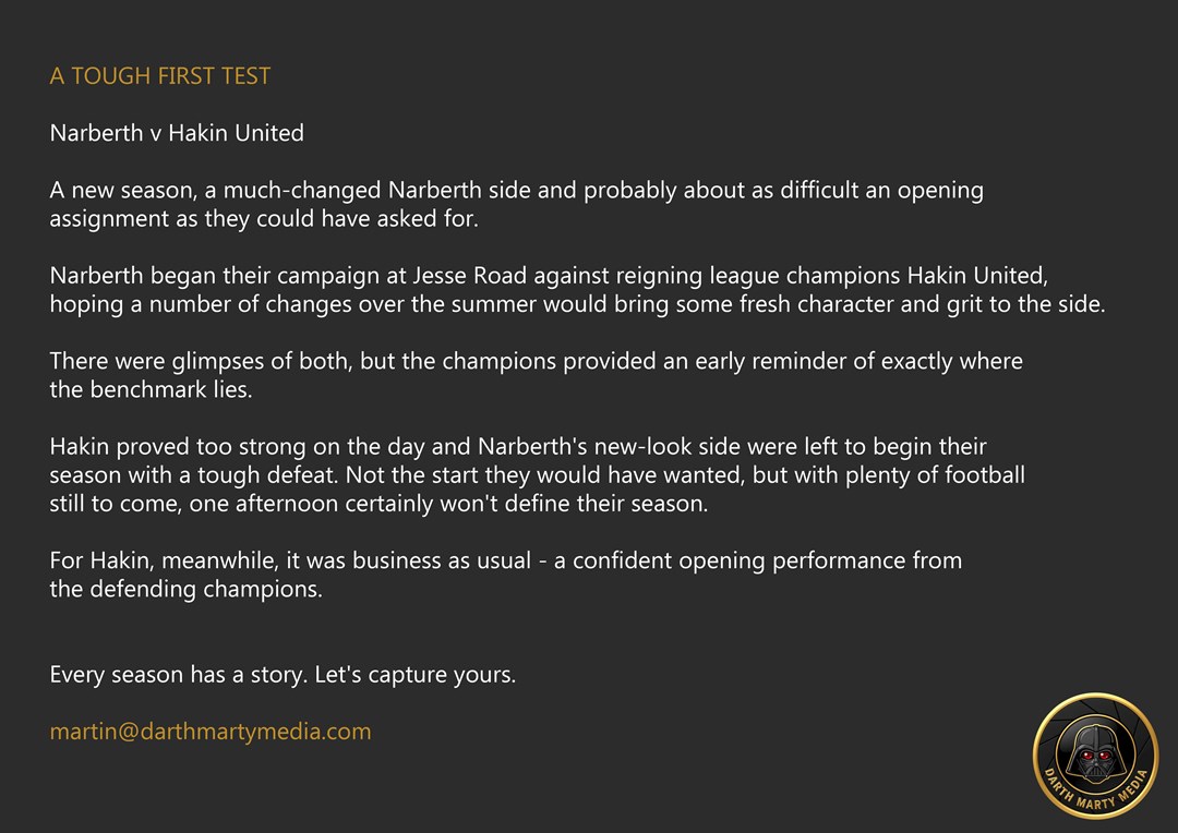 Narberth vs Hakin Aug 26